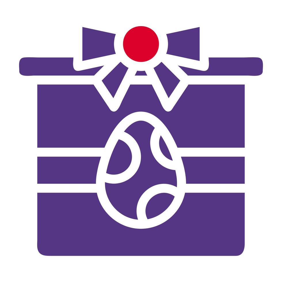 regalo huevo icono sólido rojo púrpura estilo Pascua de Resurrección ilustración vector elemento y símbolo Perfecto.