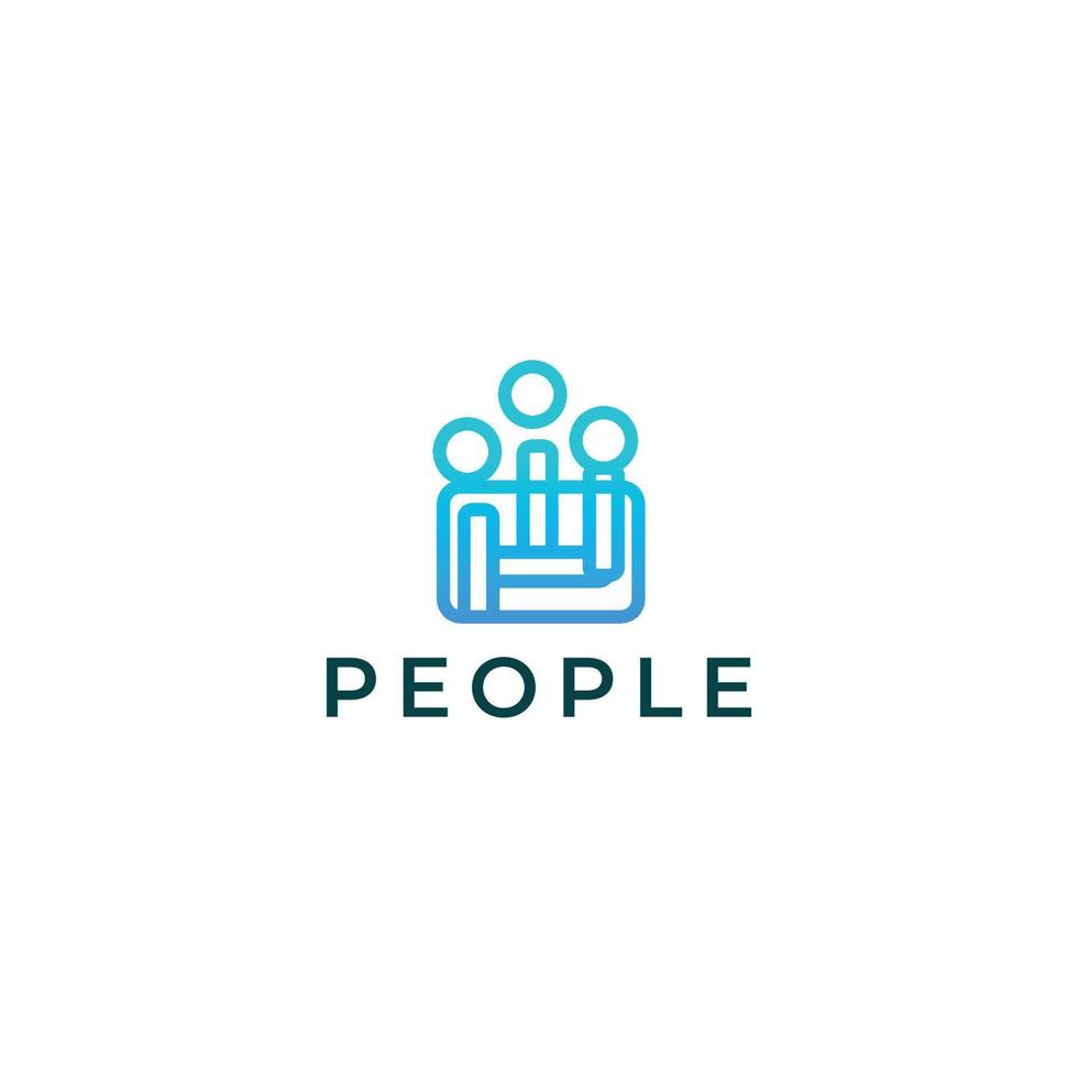 People logo icon design vector