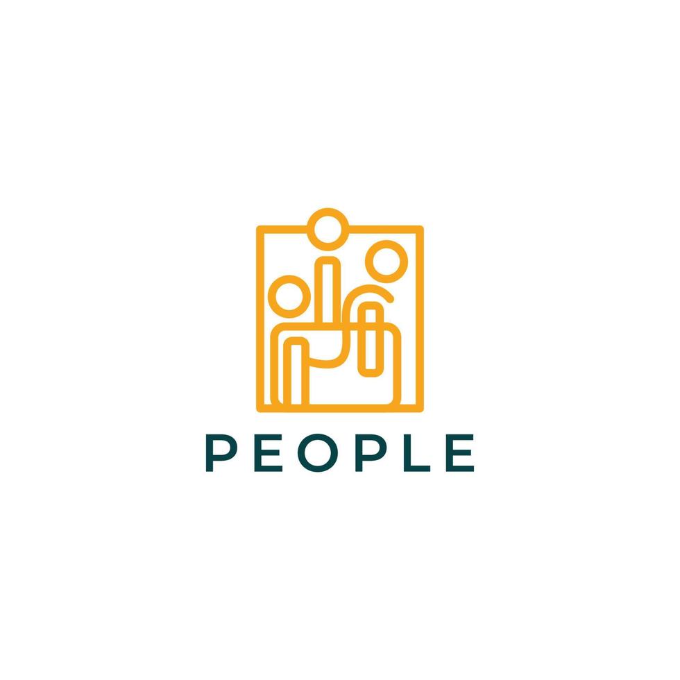 People logo icon design vector