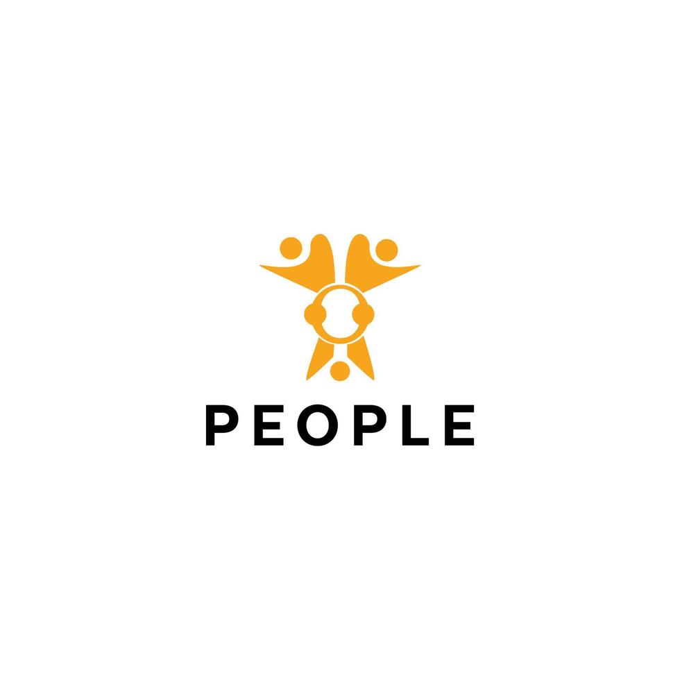 People logo icon design vector