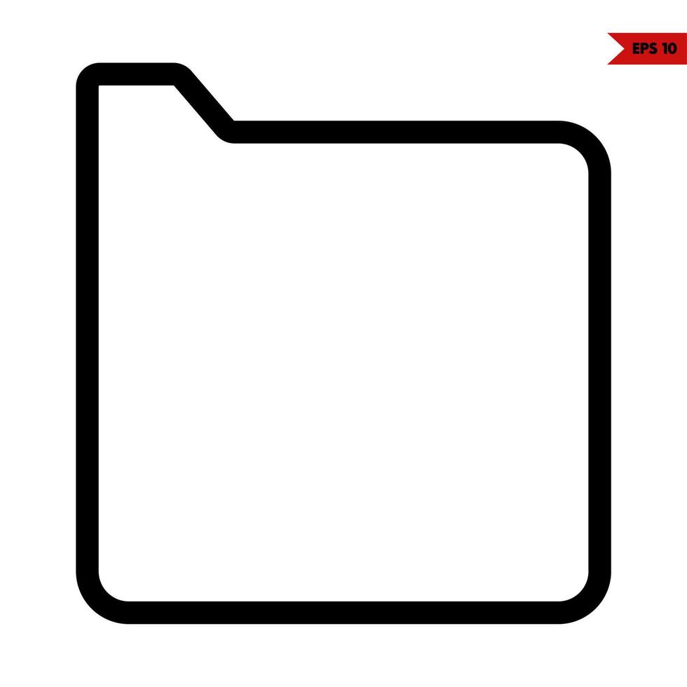 folder line icon vector