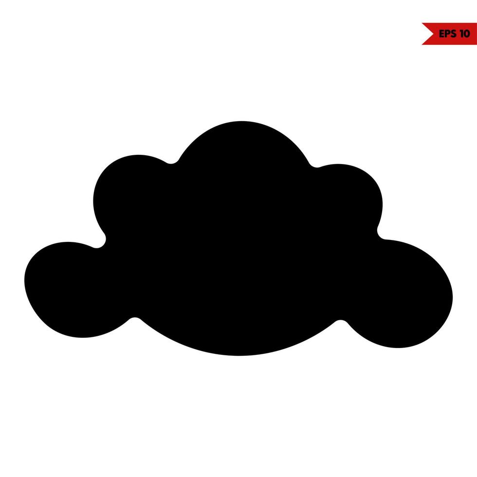 cloud glyph icon vector