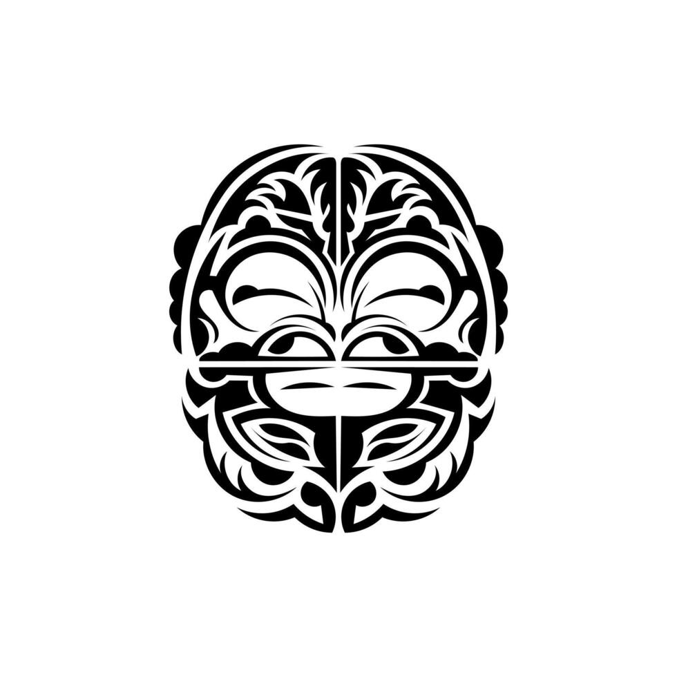 ornamental caras. polinesio tribal patrones. adecuado para huellas dactilares. aislado en blanco antecedentes. vector. vector