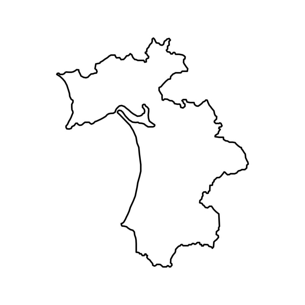setúbal mapa, distrito de Portugal. vector ilustración.