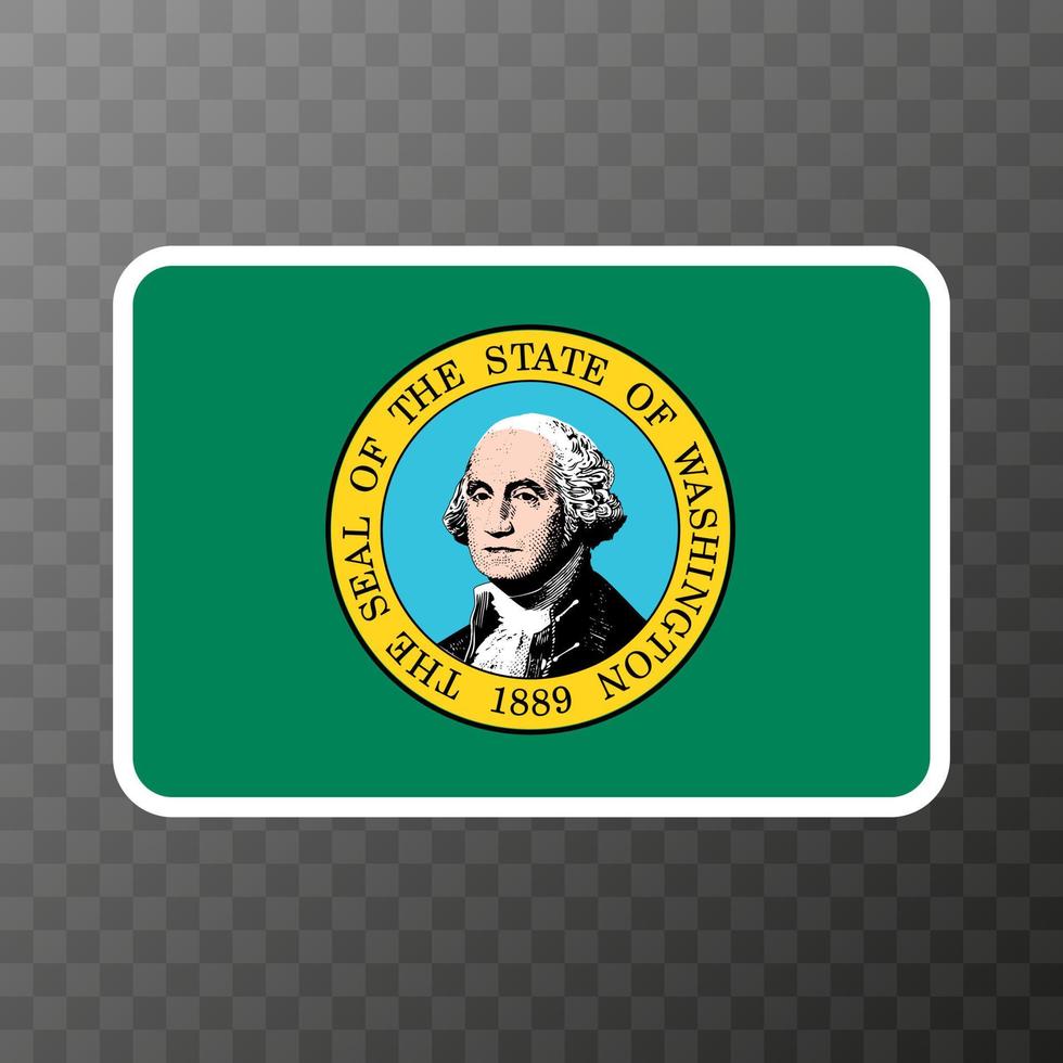 Washington state flag. Vector illustration.