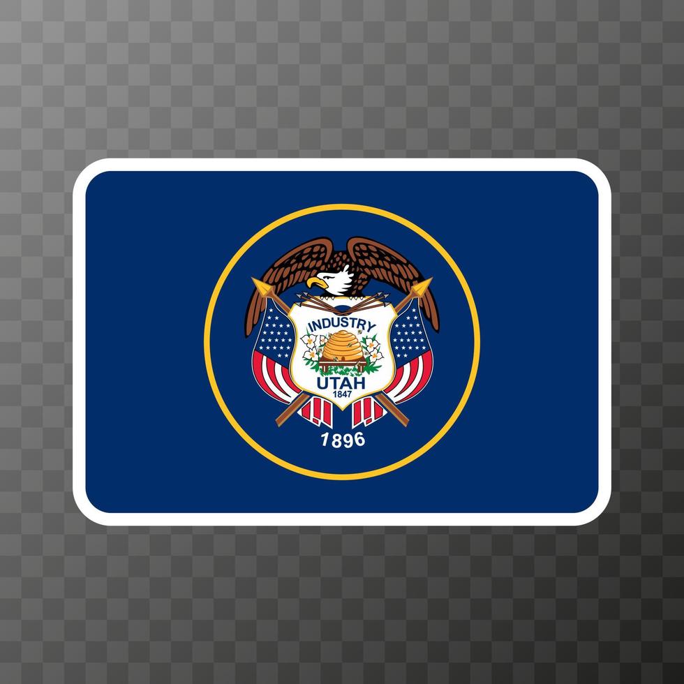 Utah state flag. Vector illustration.