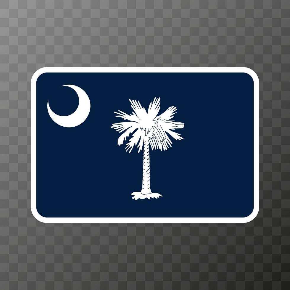 South Carolina state flag. Vector illustration.