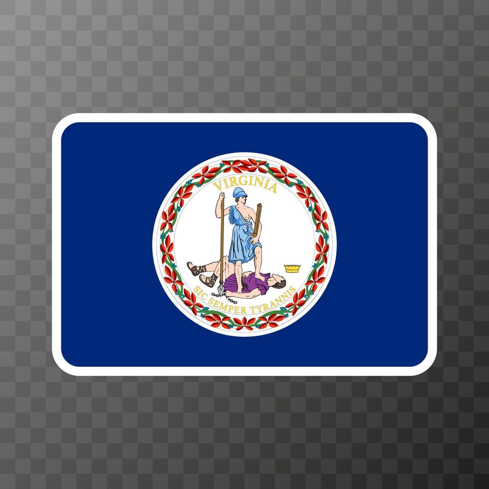 Virginia state flag. Vector illustration.