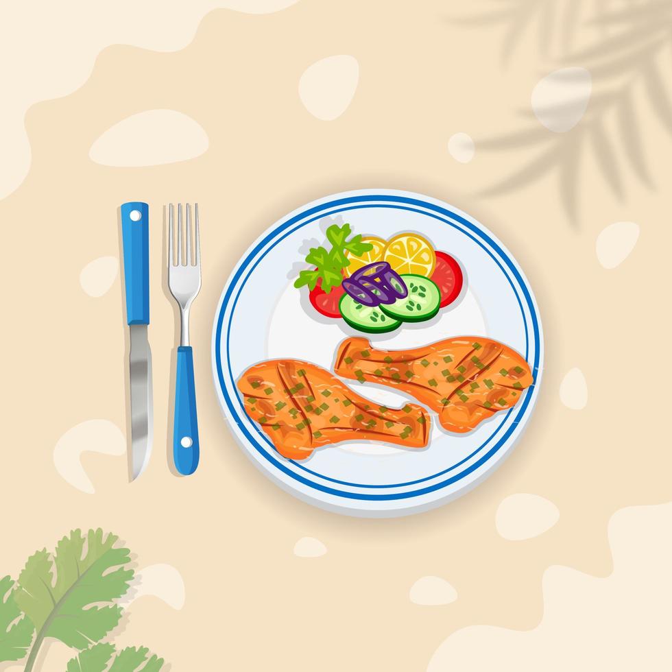 tandoori pollo, mejor mínimo asiático comida acortar Arte vector, restaurante, almuerzo cocina delicioso tradicional plato producto, comida ilustración antecedentes. vector