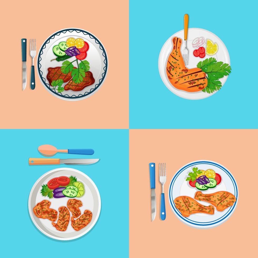 Tandoori Chicken Set Best Minimal Asian Food Clip Art Vector tandoori-chicken-set-best-minimal-asian-food-clip-art-vector