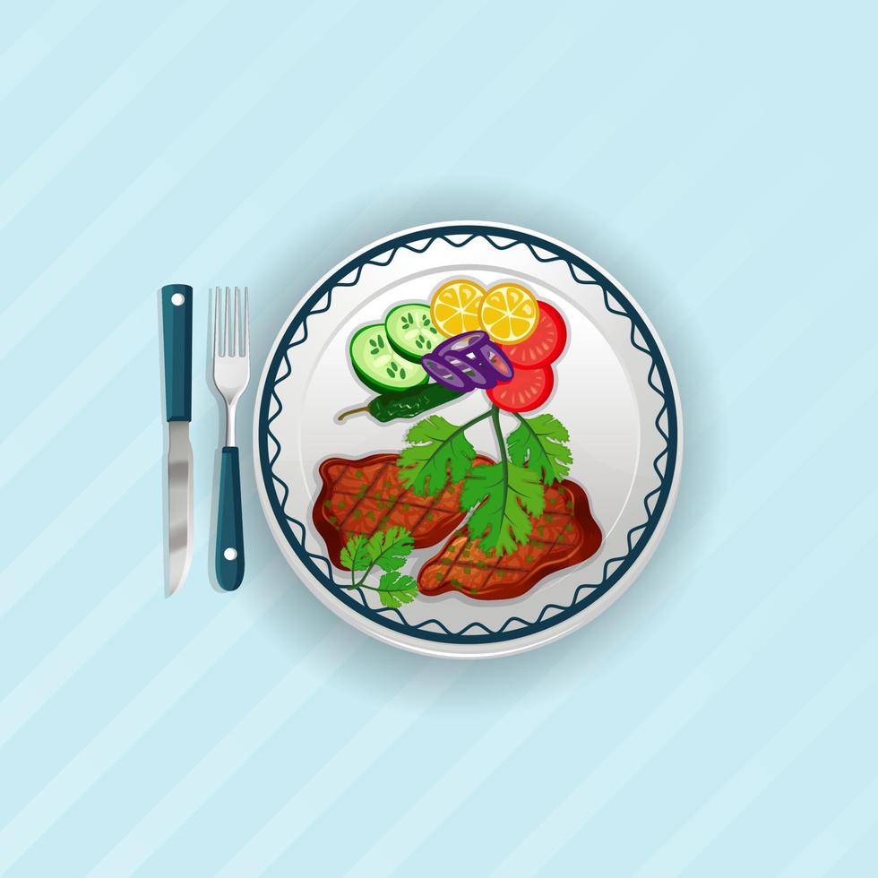 tandoori pollo, mejor mínimo asiático comida acortar Arte vector, restaurante, almuerzo cocina delicioso tradicional plato producto, comida ilustración antecedentes. vector