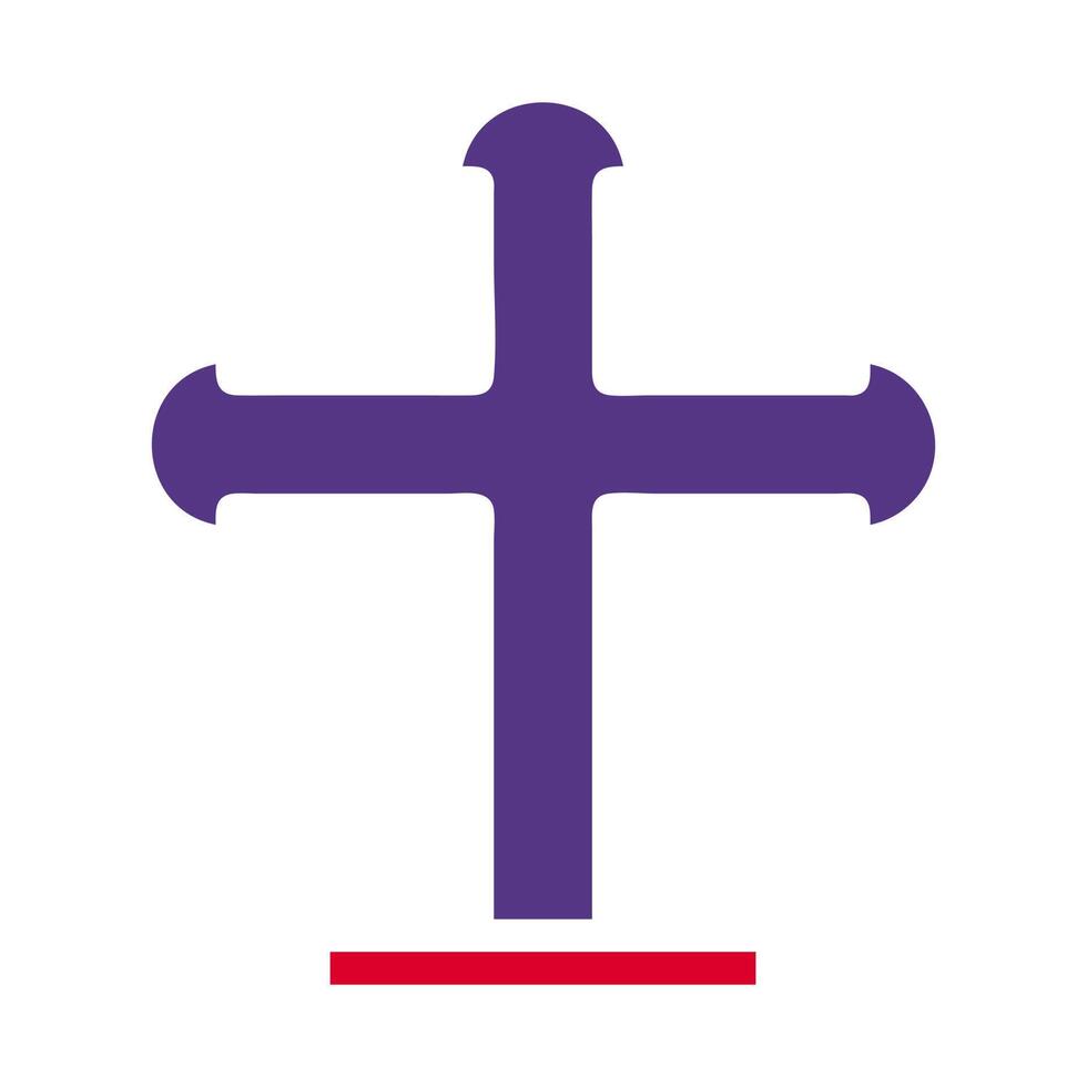 Christian icon solid red purple style easter illustration vector element and symbol perfect.