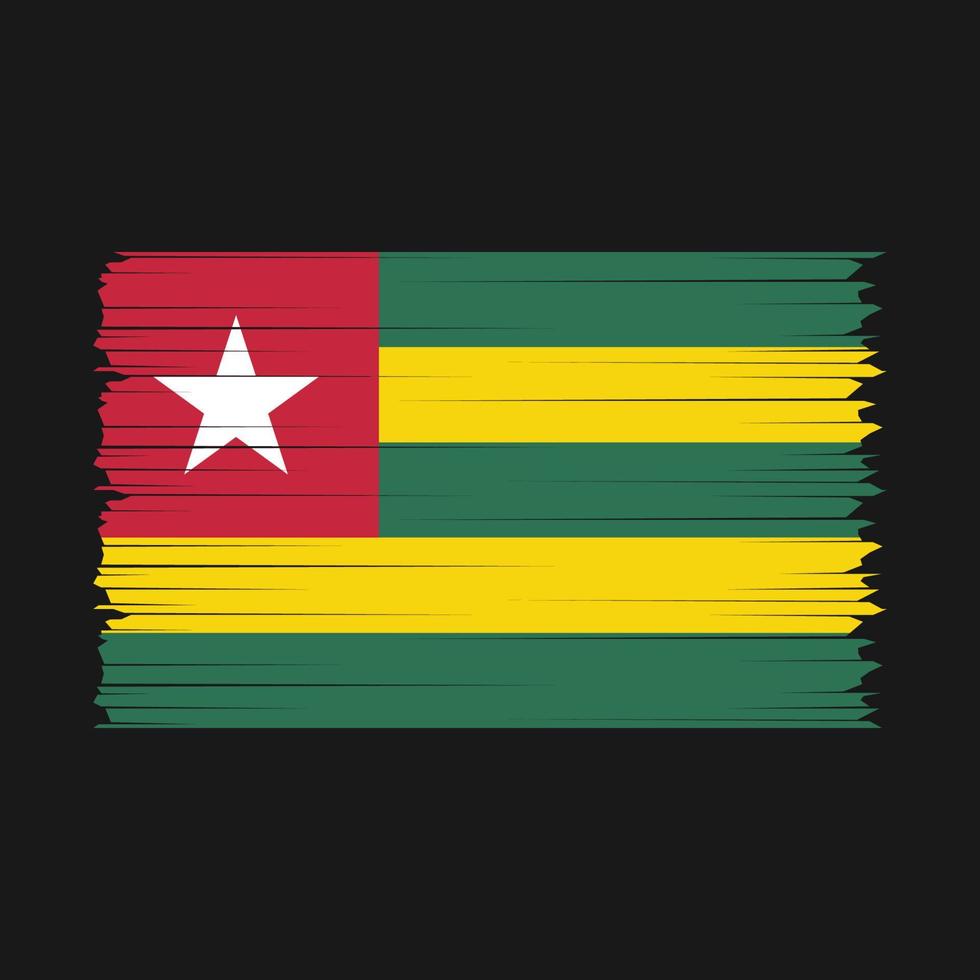 Togo Flag Brush Vector