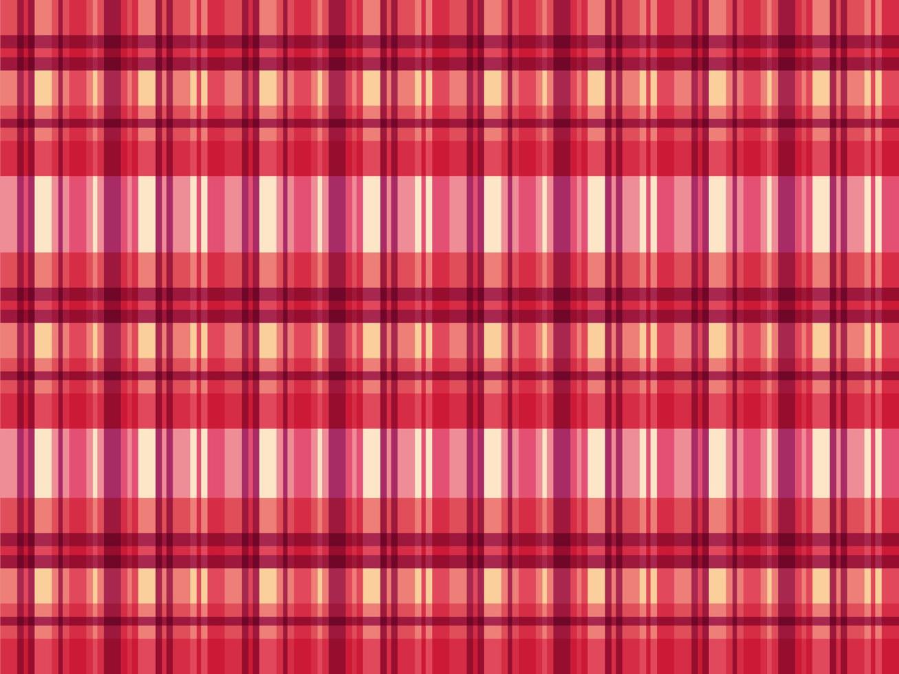 Seamless Plaid pattern with Vector background. Bold colour tartan plaid seamless pattern Free Vector. Flat textile fabric pattern ornament design.