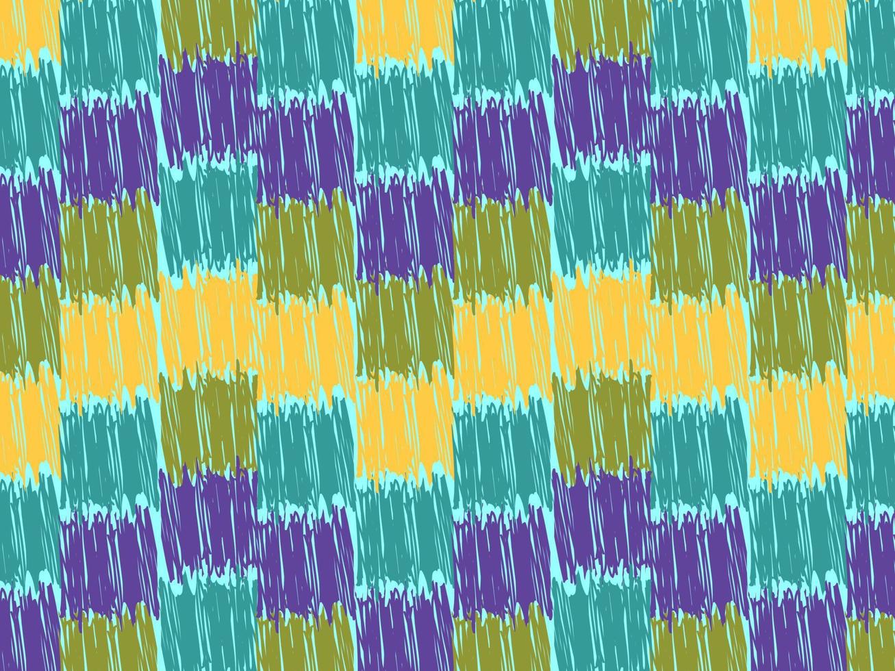 Seamless Plaid pattern with Vector background. Bold colour tartan plaid seamless pattern Free Vector. Flat textile fabric pattern ornament design.