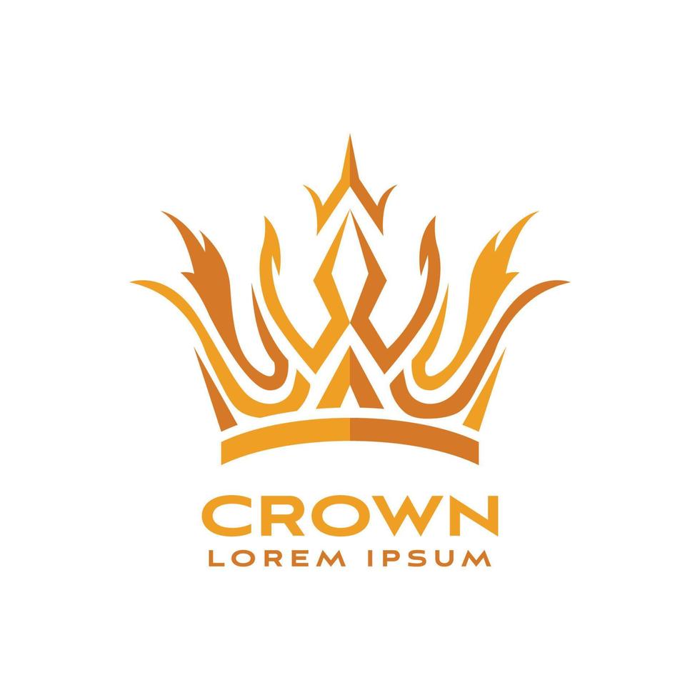 Abstract Creative Crown Concept Logo Design Template vector