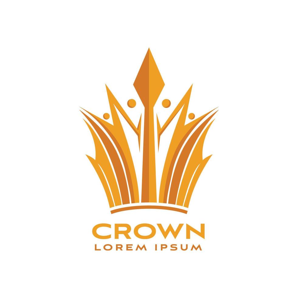 Abstract Creative Crown Concept Logo Design Template vector