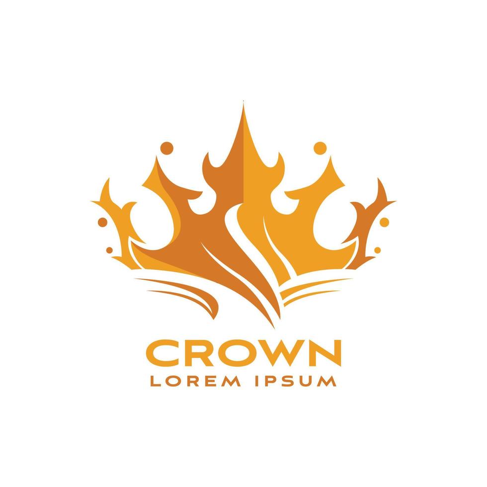 Abstract Creative Crown Concept Logo Design Template vector