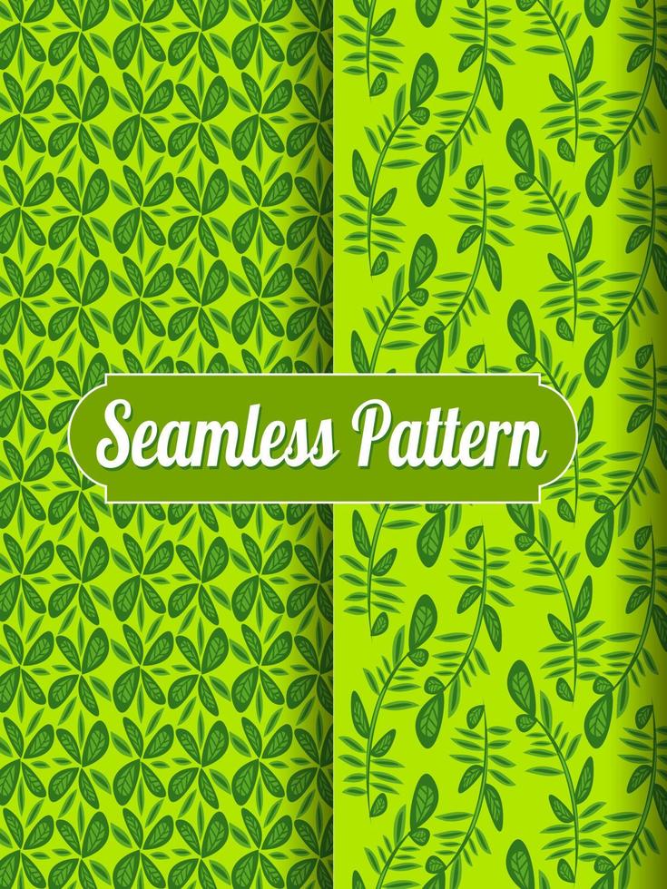 seamless floral pattern's set of collection ornaments. hand drawn abstract botanic leaves background. Endless textile texture used for printing retro fabric pattern design. vector