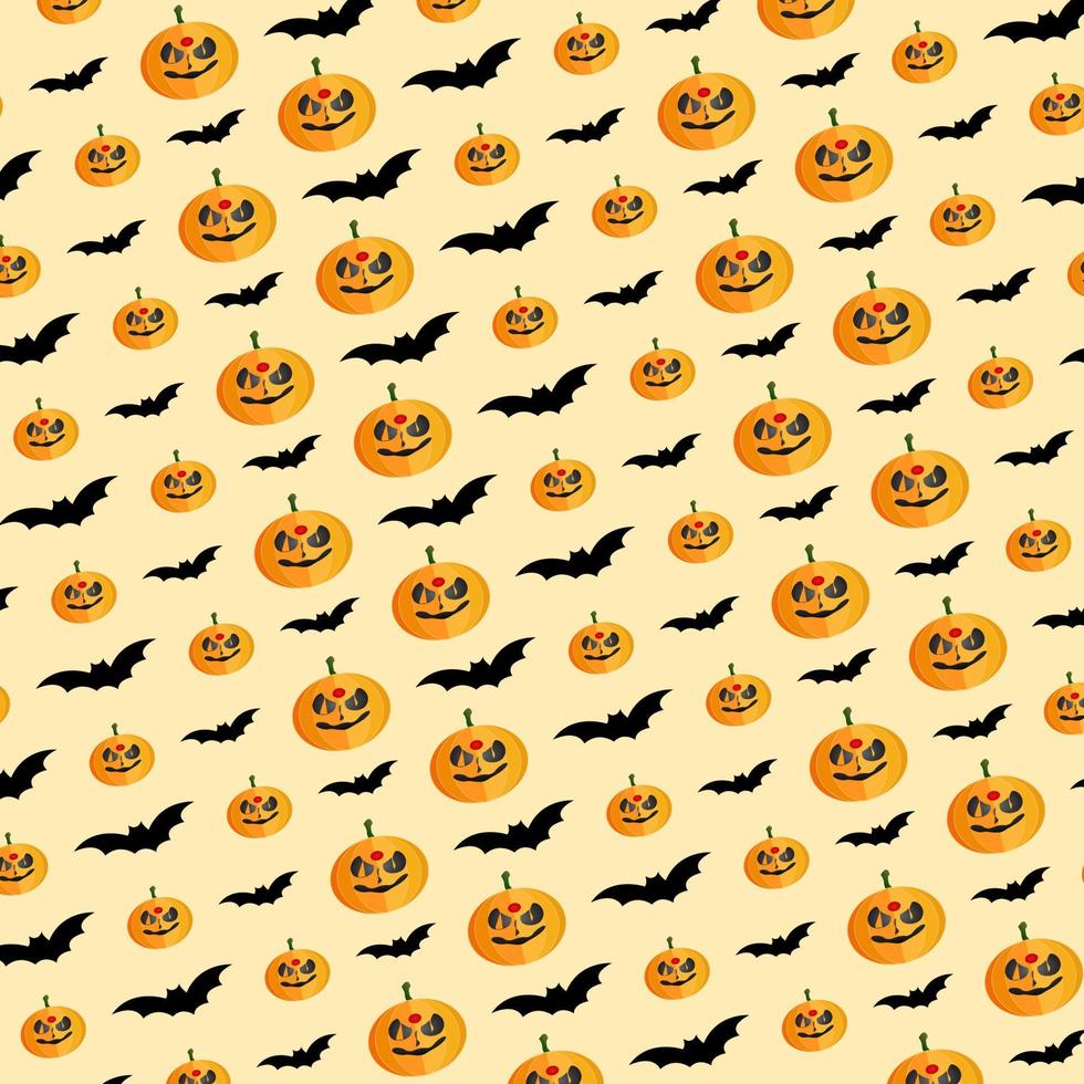 Halloween pattern Funny wallpaper for textile, Halloween party background with and horror design. Seamless pattern of Halloween with Cute Pumpkins and Spider Web-Halloween Vector Design.