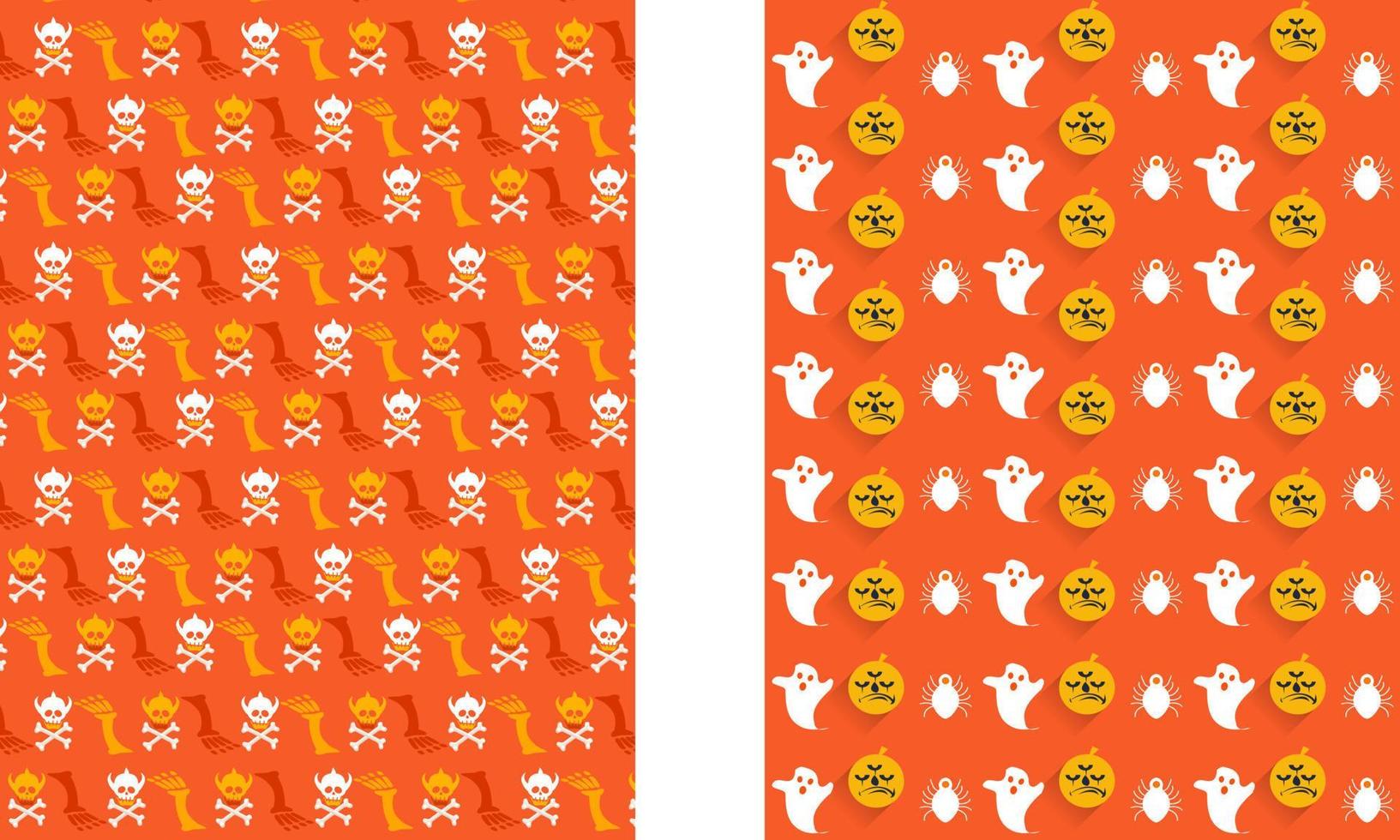 Halloween pattern Funny wallpaper for textile, Halloween party background with and horror design. Seamless pattern of Halloween with Cute Pumpkins and Spider Web-Halloween Vector Design.