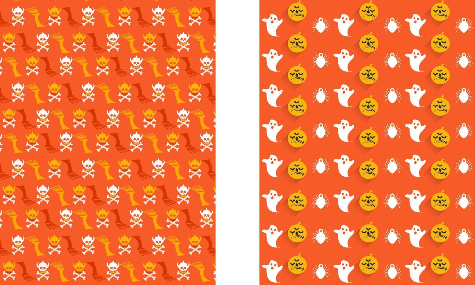 Víspera de Todos los Santos modelo gracioso fondo de pantalla para textil, Víspera de Todos los Santos fiesta antecedentes con y horror diseño. sin costura modelo de Víspera de Todos los Santos con linda calabazas y araña web-halloween vector diseño.