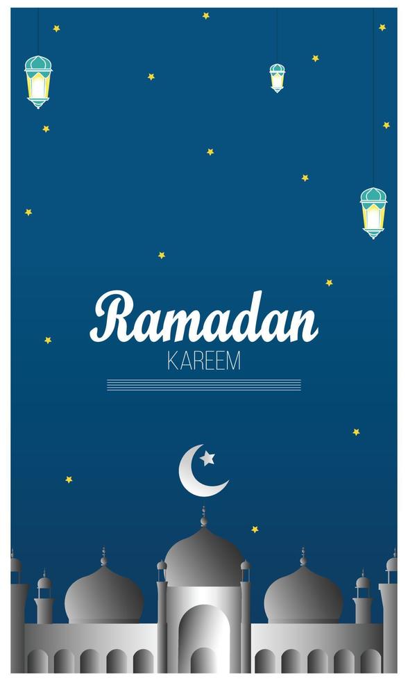 Ramadan Kareem of invitations design paper cut islamic. Vector illustration - Vector