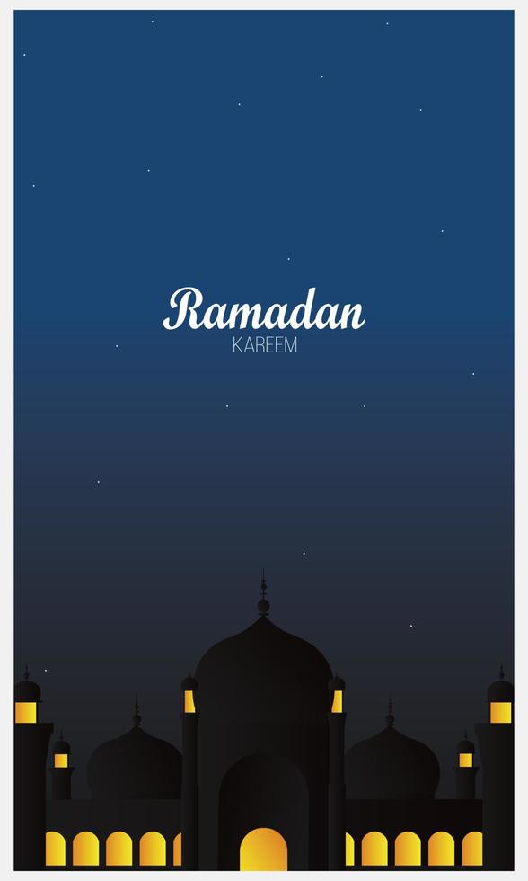 Beautiful Ramadan Kareem design background - Vector