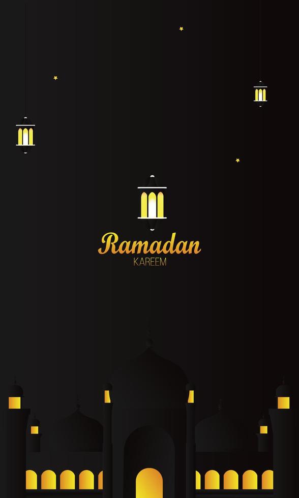 Ramadan Kareem greeting card background - Vector