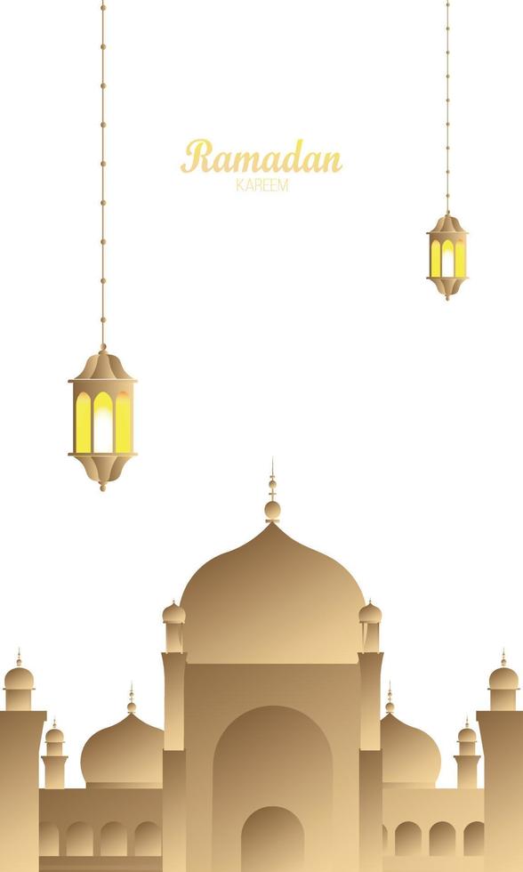 Ramadan Kareem beautiful and creative greeting card, menu, invitation, poster, banner, card for the celebration of Muslim community festival - Vector