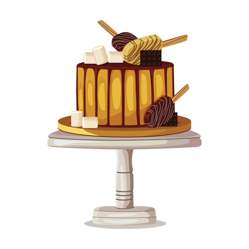 Illustration of a delicious cake , Baking, bakery shop, cooking, sweet products vector