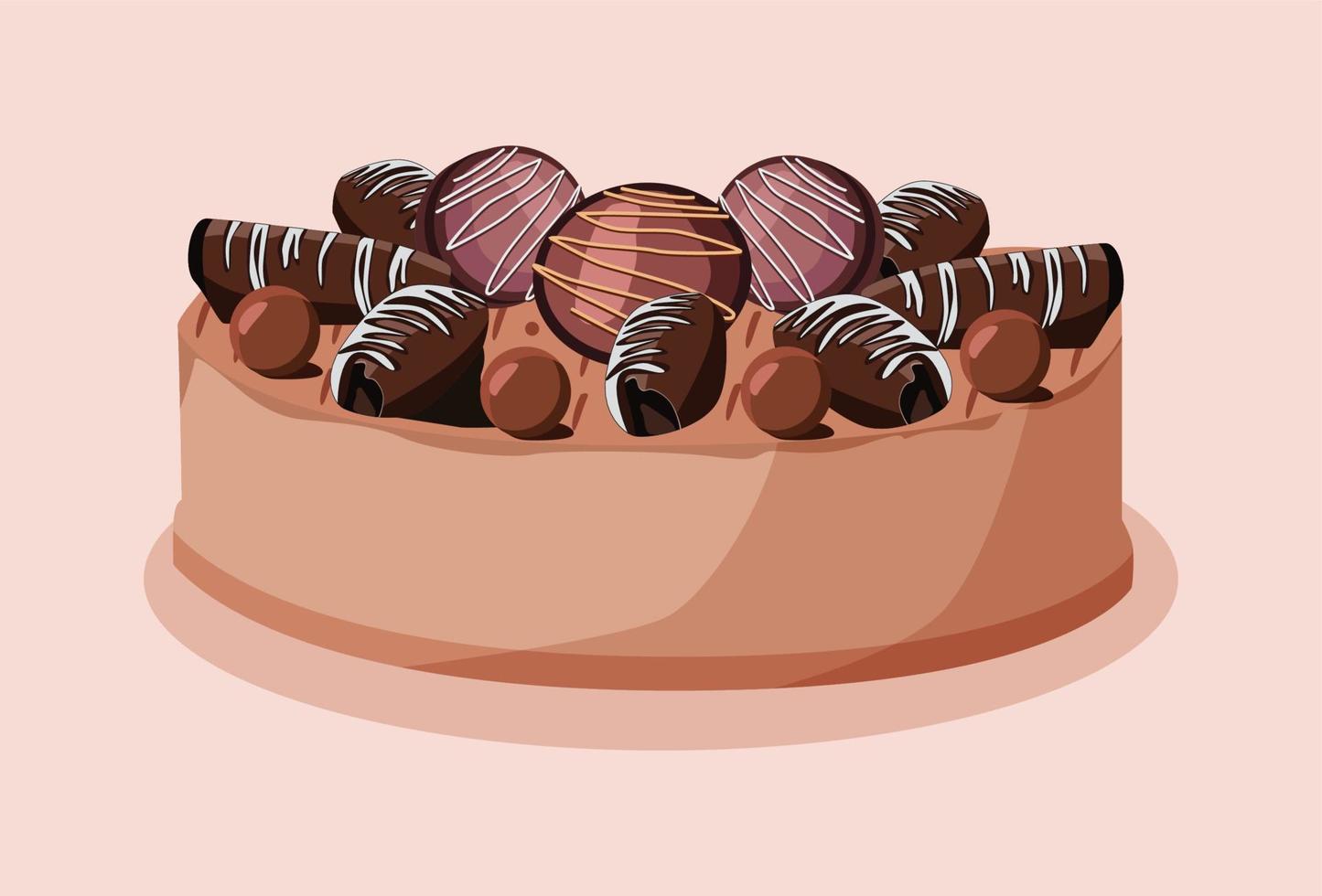 ilustración de un delicioso pastel , horneando, panadería comercio, cocinando, dulce productos vector