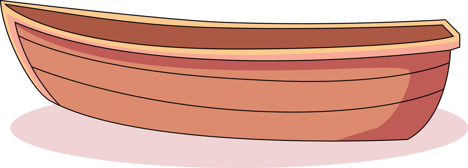 de madera pescar bote, blanco antecedentes vector