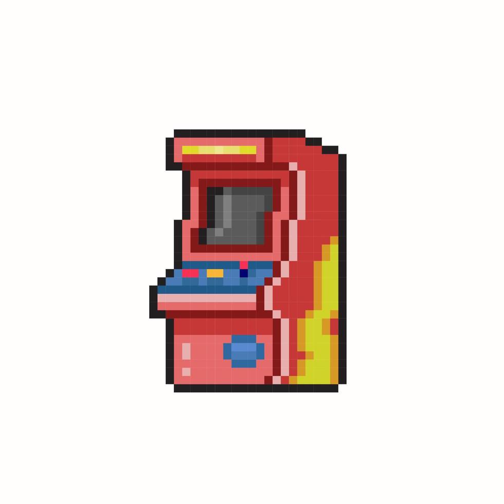 arcade console in pixel art style vector