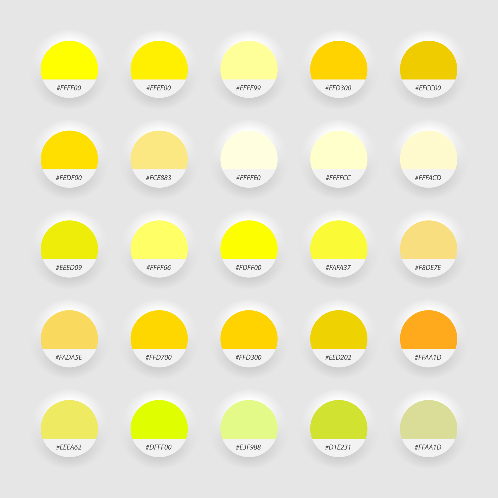 Yellow store colour palette
