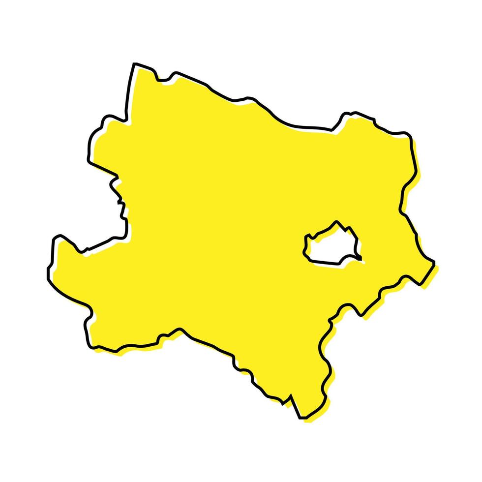 sencillo contorno mapa de inferior Austria es un estado de Austria. vector