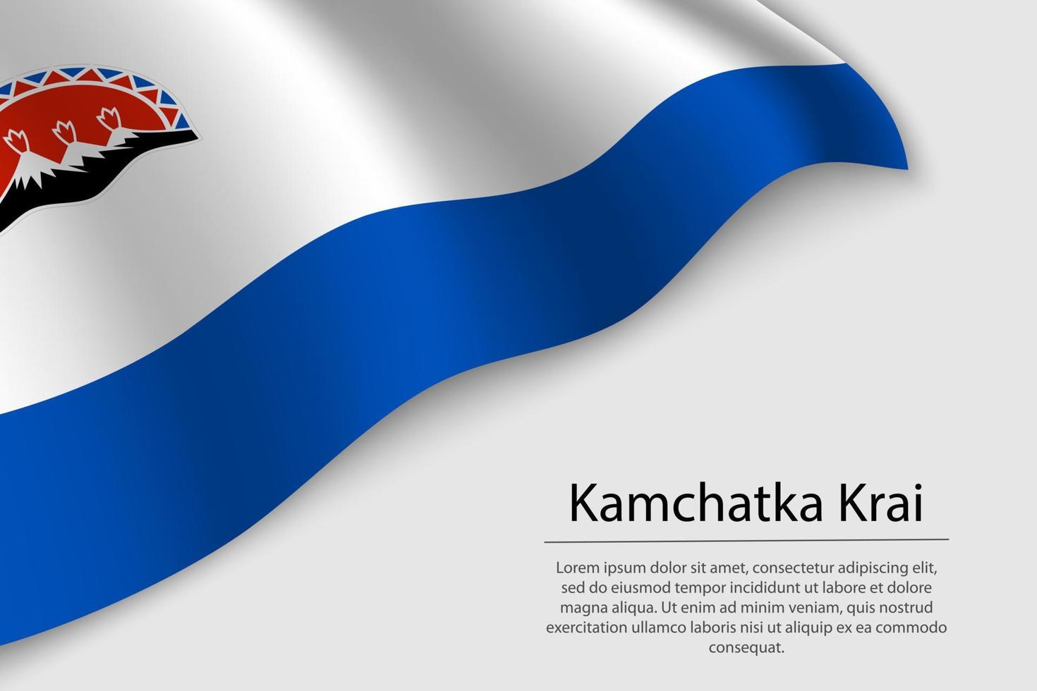 Wave flag of Kamchatka Krai is a region of Russia 21847214 Vector Art ...