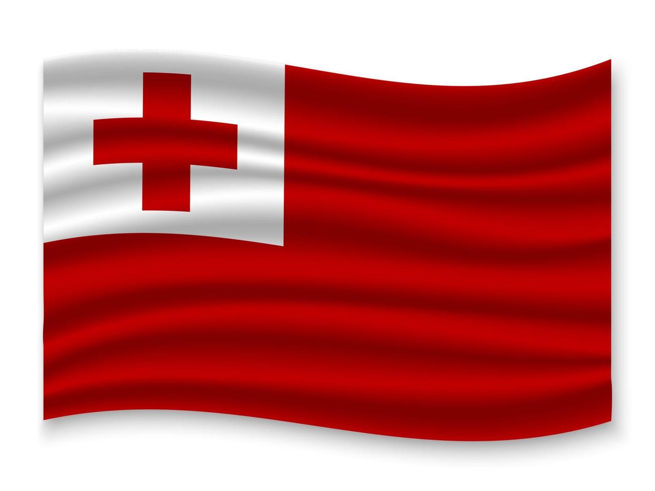 3D Waving Flag  . Vector illustration