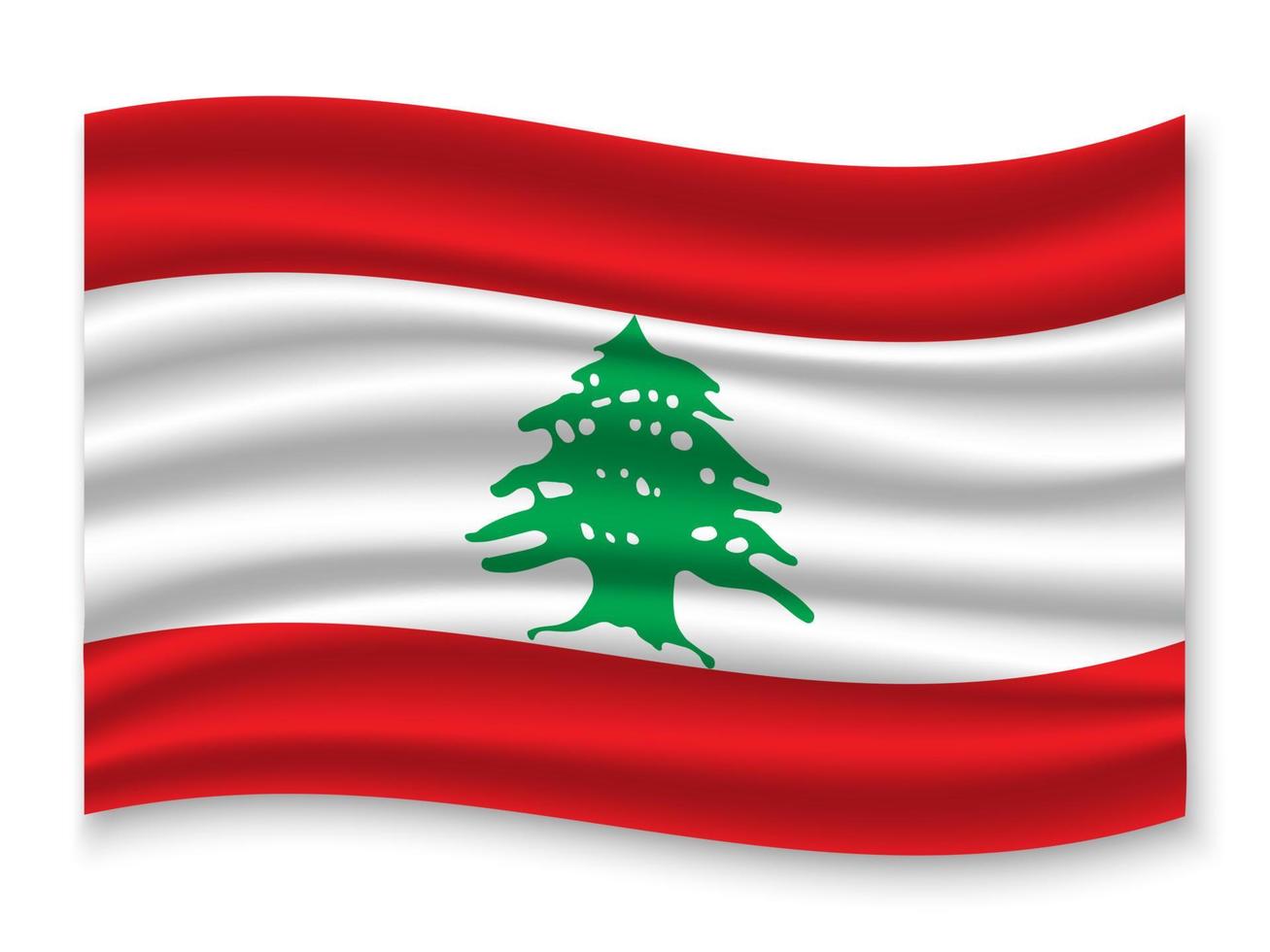 3D Waving Flag  . Vector illustration