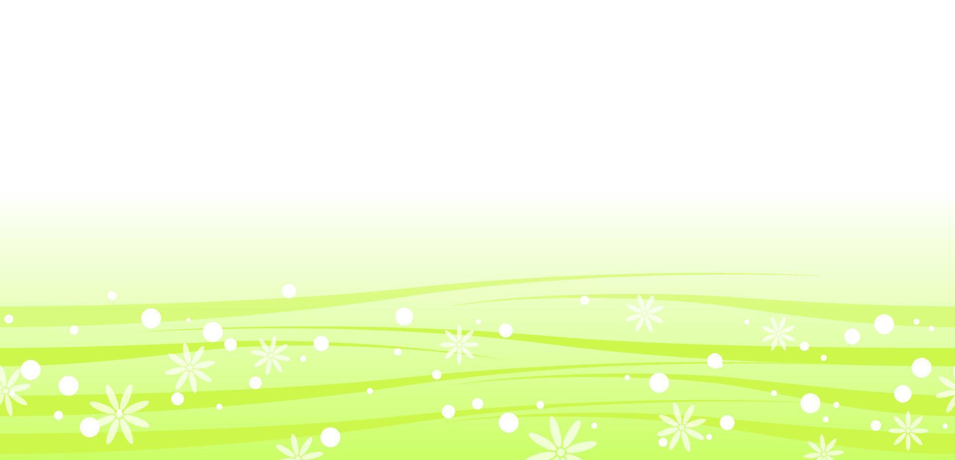 Vector Seamless Abstract Spring Background Illustration With Text Space Isolated On A White Background. Horizontally Repeatable.