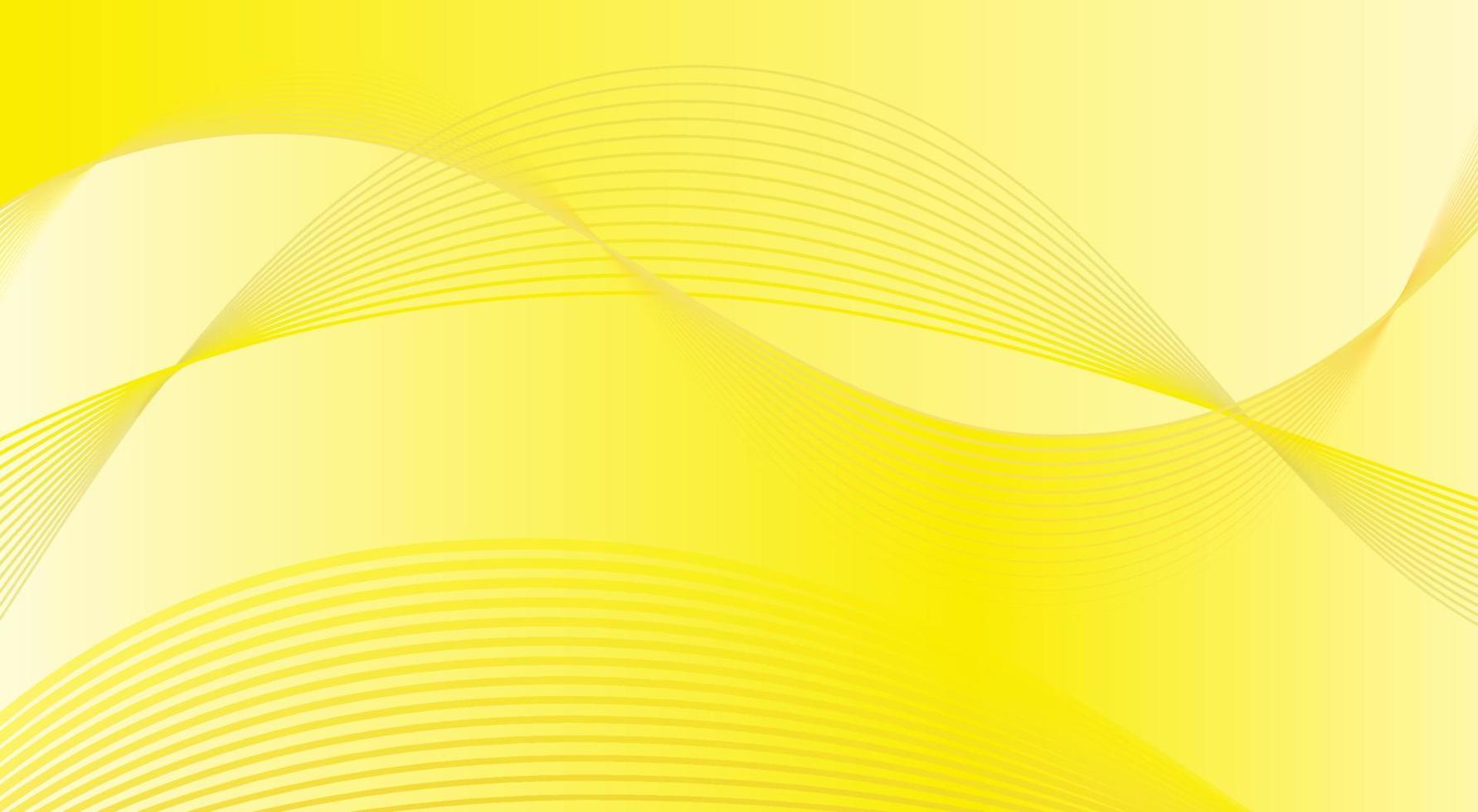 Abstract Vector Background Illustration With Yellow Wavy Lines.