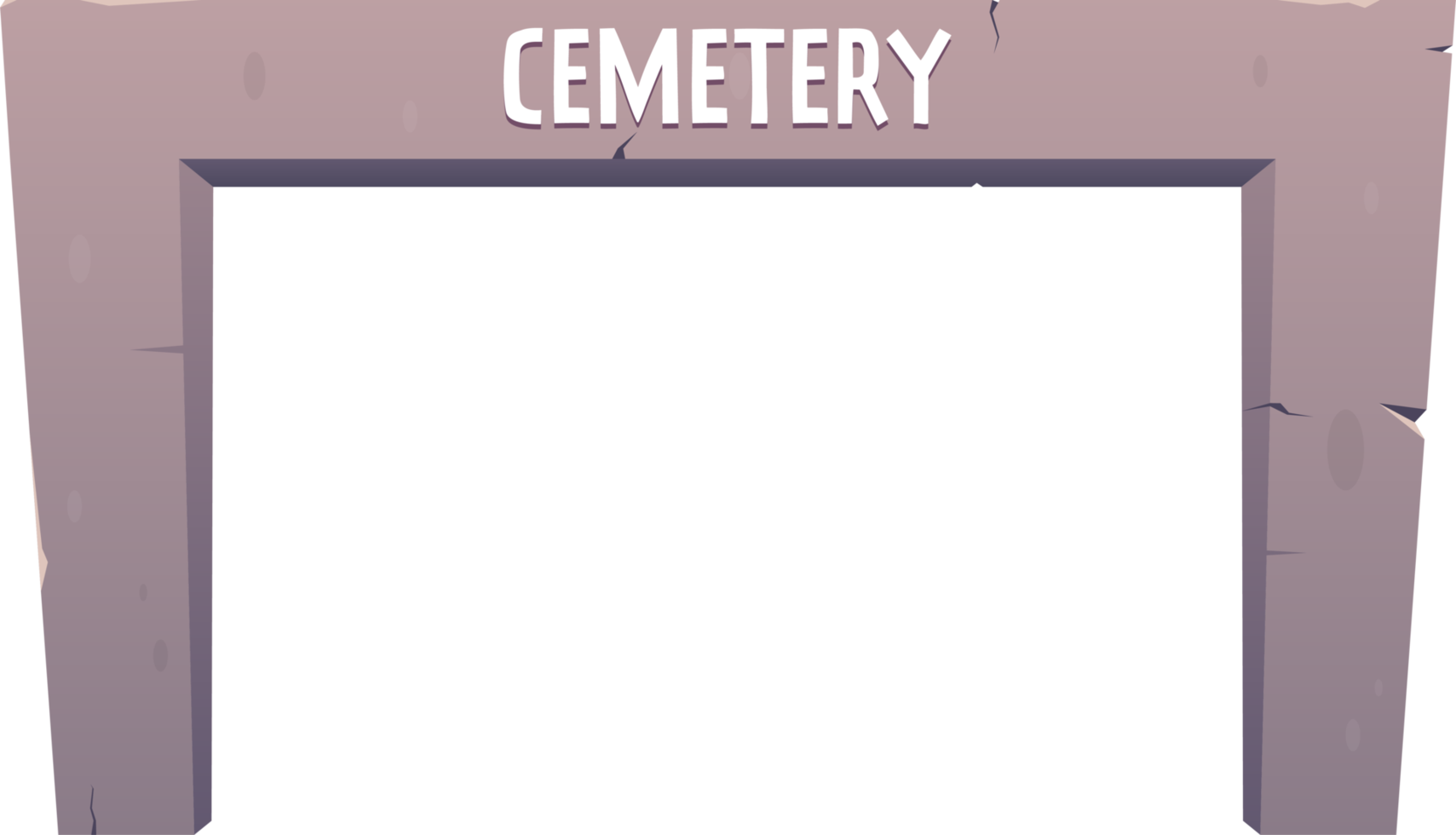 Entrada a el cementerio, acero y Roca puertas en dibujos animados estilo png