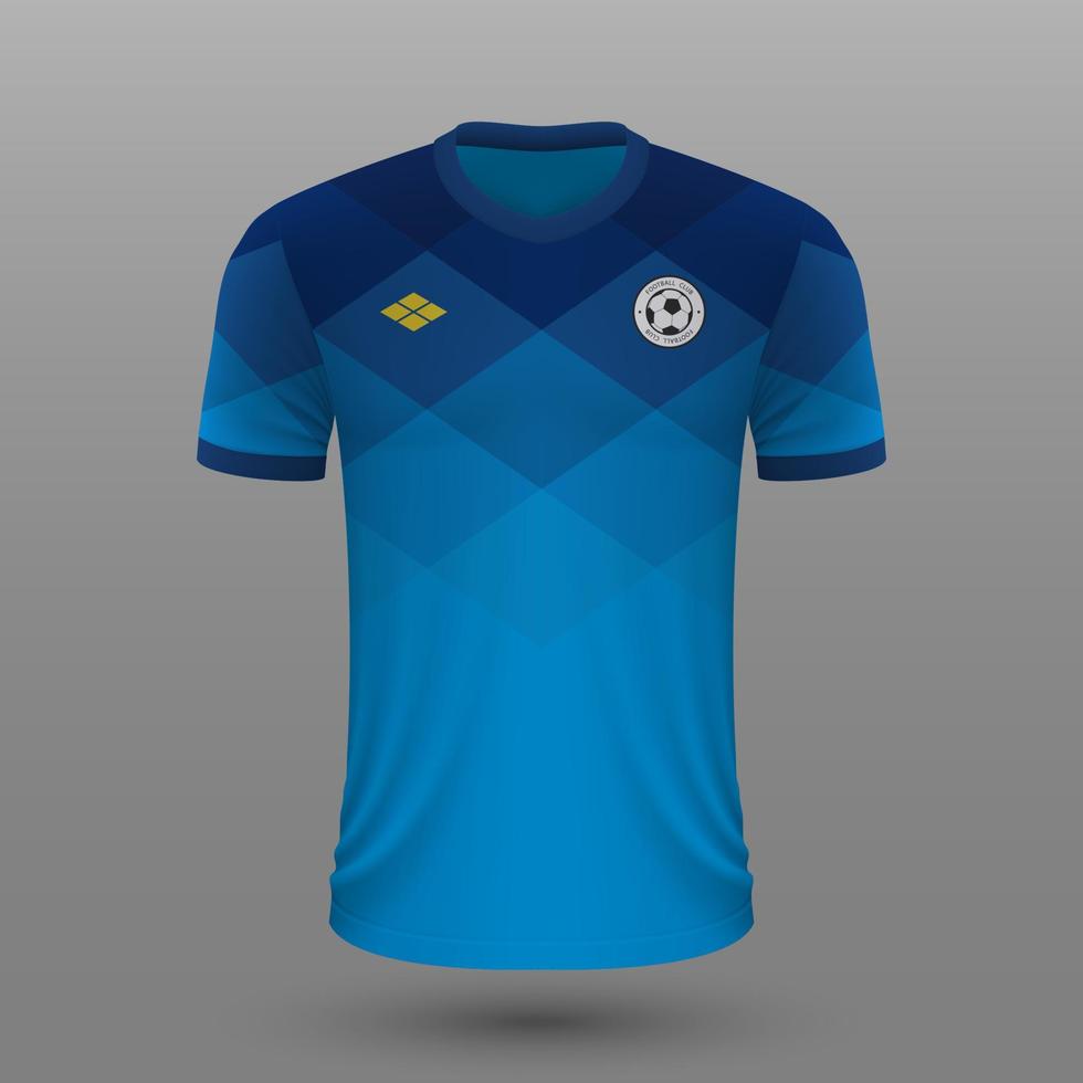 realista fútbol camisa , Brasil lejos jersey modelo para fútbol americano equipo. vector
