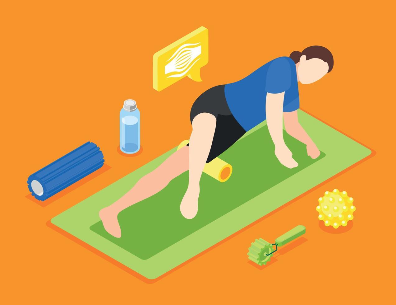 Myofascial Release Isometric vector