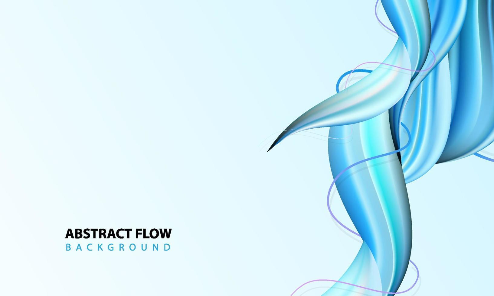 Modern flow poster. Abstract wave Liquid blue background. Vector illustratrion