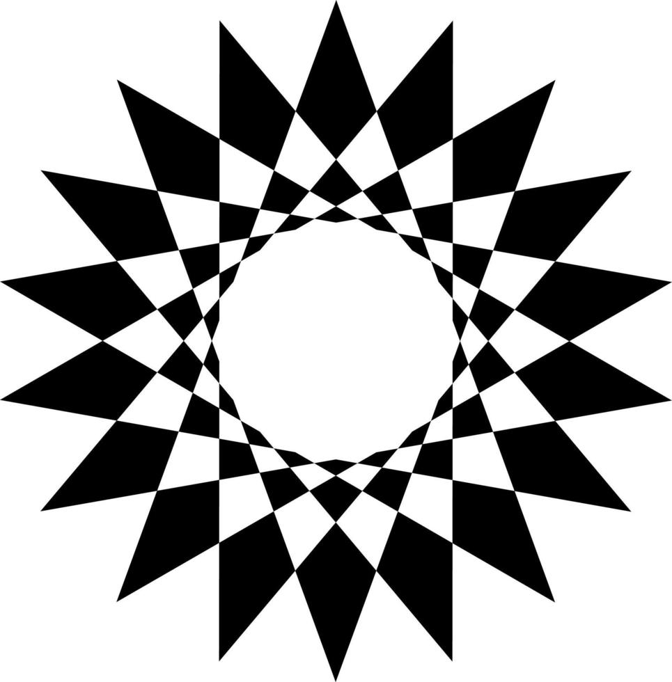 black white geometric Mandala frame vector