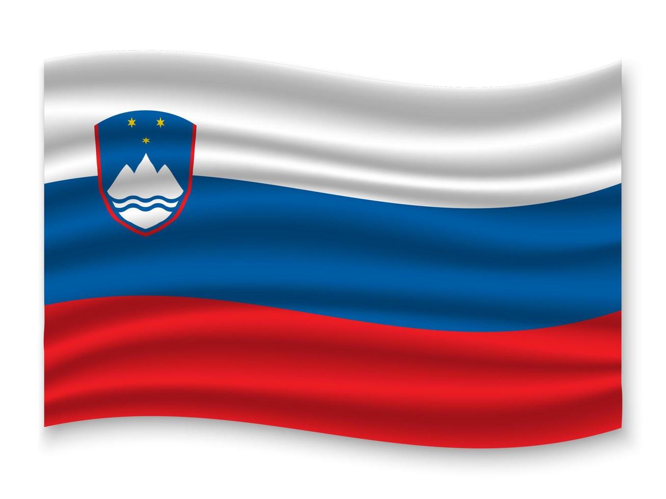 3D Waving Flag  . Vector illustration
