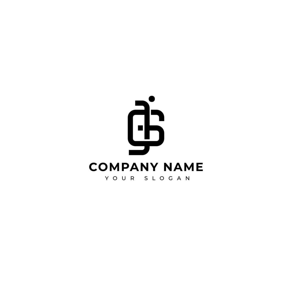 Gj Initial signature logo vector design