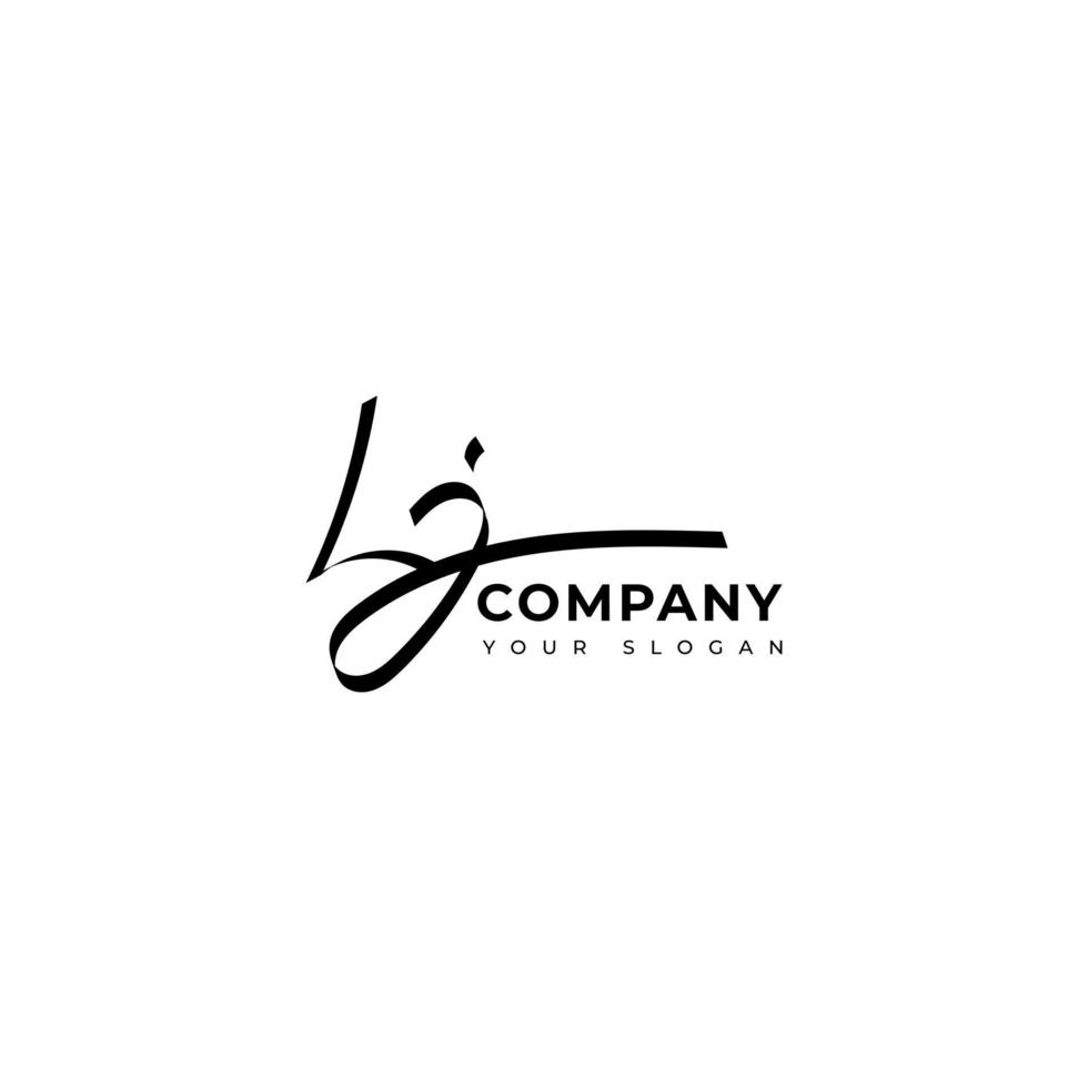 Lj Initial signature logo vector design