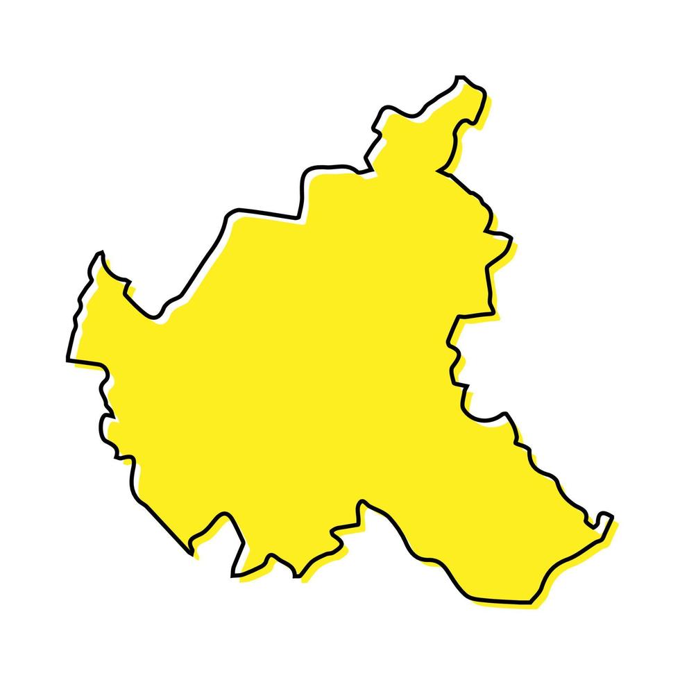 Simple outline map of Hamburg is a state of Germany vector